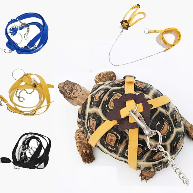 Water Dish Reptile - カメ牽引ベルトコントロールロープトレーニングベルト屋外ウォーキングリーシュハーネス爬虫類リーシュペット用品PUレザー