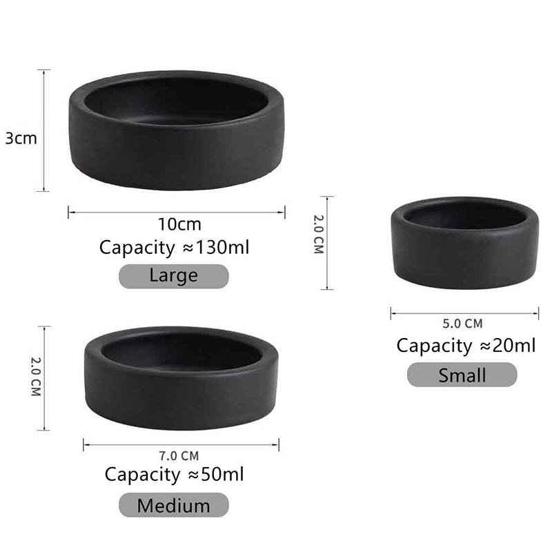 熱い！ 爬虫類用フードボウル、脱走防止セラミック製餌皿、黒白 - Water Dish Reptile のレビューと価格